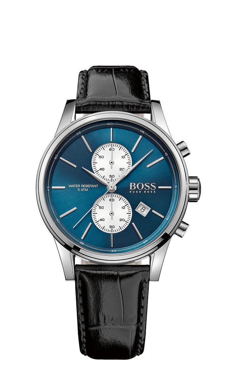 Hugo Boss HB1513283 Horloge - Leer - Zwart - 42 mm