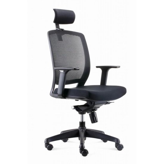 BenS 820DH-Bsc-1 Ergonomisch gevormde bureaustoel - mesh rug en  gestoffeerde zitting,... | bol.com