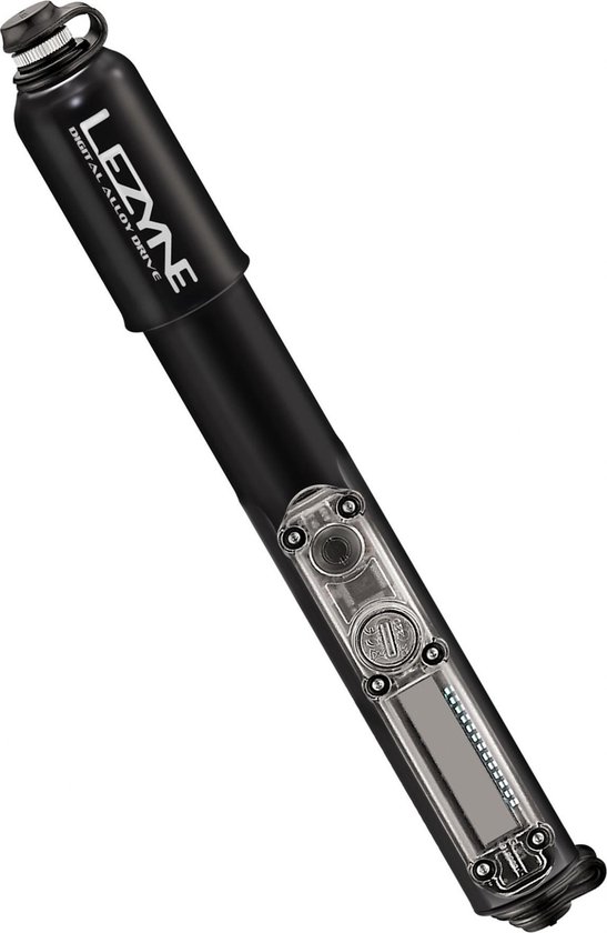 Lezyne Digital Alloy Drive - Handpomp - Fietspomp - Presta en Schrader ventielen - Aluminium - Zwart