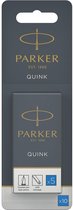 8x Parker Quink inktpatronen koningsblauw, blister met 10 stuks