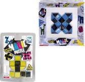 Clown Magic Puzzle 48dlg Blauw + Puzzle 3d 24 Dlg Geel