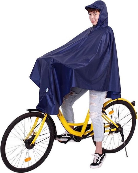 Fiets regenhoes, fiet poncho regenhoes. Voor van 160 175 cm lang. Blauw | bol.com