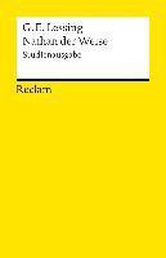G.E. Lessing Nathan der Weise studienausgabe Reclam.