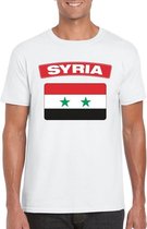 T-shirt met Syrische vlag wit heren M