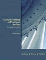 Financial Reporting And Statement Analysis