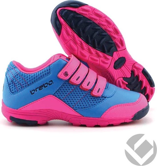 Brabo Velcro Hockeyschoen Junior Hockeyschoenen - Maat 35 - Unisex -  blauw/roze | bol.com