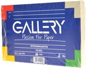 21x Gallery witte systeemkaarten, 10x15cm, effen, pak a 100 stuks