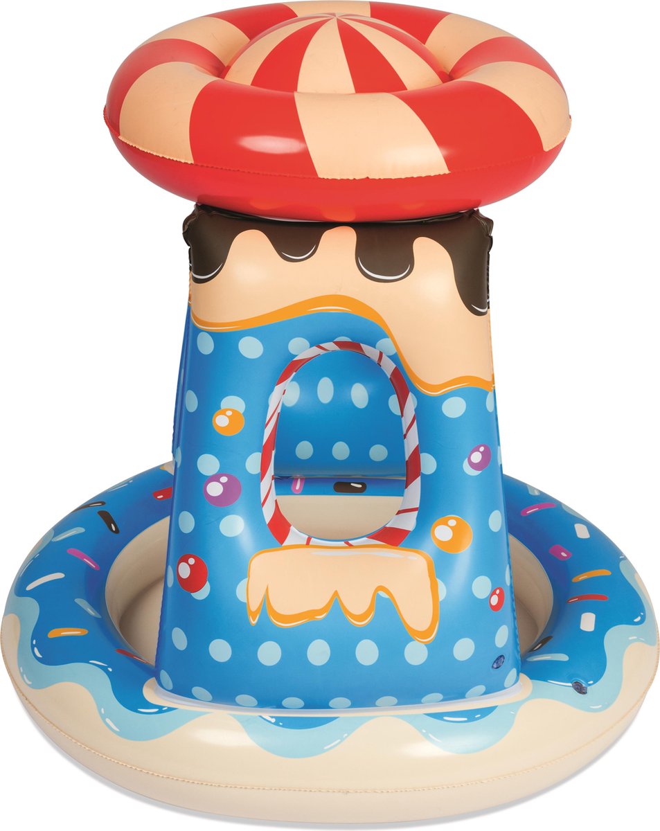 Bestway Candyville Zwembad - Peuterzwembad - Vanaf 2 Jaar - Zonnedak - Zachte Bodem - 91x91x89 cm — afbeelding 14