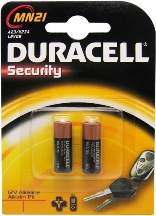 Duracell MN21-X2, Batterie à usage unique, A23, Alcaline, 12 V, 2 pièce(s),  Cylindrique