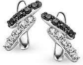 Orphelia Oorbel B&W Zirconium Sterling Zilver 925