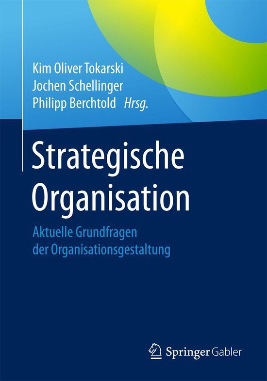 Business and Economics (German Language) - Strategische Orga ... - cover