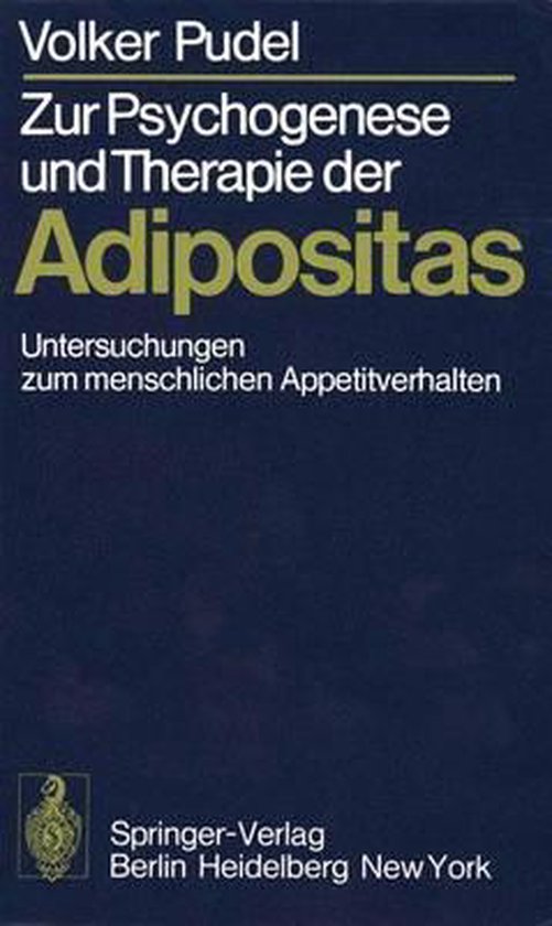 Zur Psychogenese Und Therapie Der Adipositas - cover