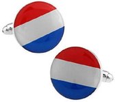 Manchetknopen Nederlandse Vlag Rood Wit Blauw Oranje EK Voetbal