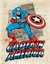 Captain America Wandbord - Metaal - 30 x 40 cm