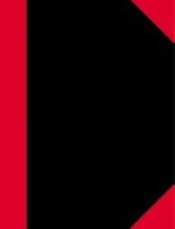 Cahier rigide noir / rouge A4 ligne 60gr 96 feuilles