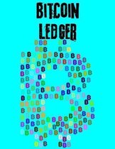 CryptoCurrency BitCoin Ledger 202 Pgs 6 Col/Page 8.5X11- Bitcoin Symbol Colorful