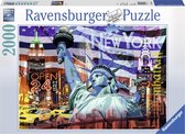 Ravensburger puzzel New York Collage - Legpuzzel - 2000 stukjes