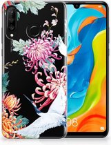 Huawei P30 Lite Uniek TPU Hoesje Bird Flowers