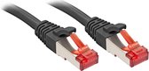 LINDY 47779 RJ45 Netwerkkabel, patchkabel CAT 6 S/FTP 2.00 m Zwart Snagless 1 stuk(s)