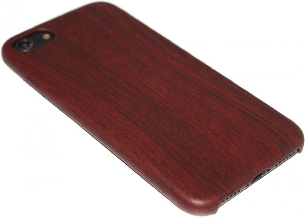 Houten hoesje oranjebruin Geschikt voor iPhone SE (2022/ 2020)/ 8/ 7