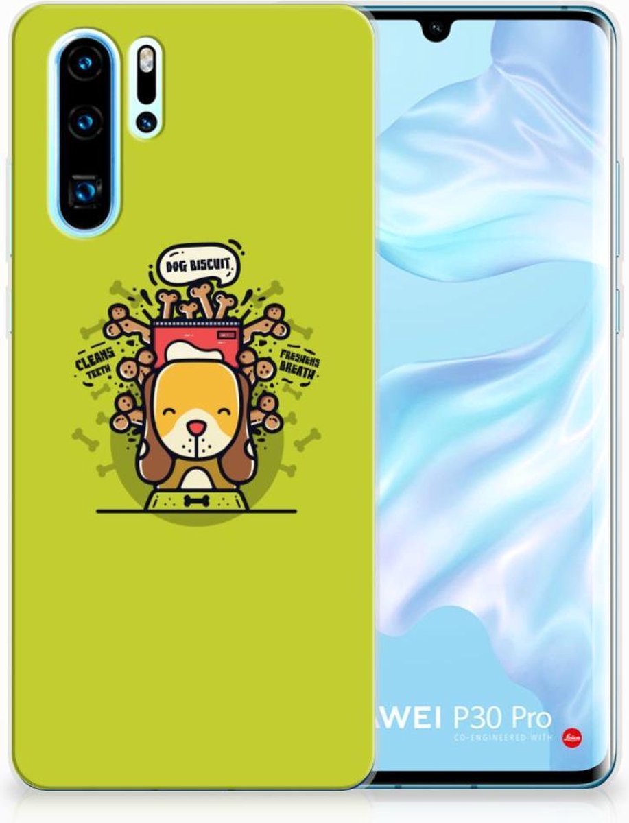 Huawei P30 Pro Telefoonhoesje met Naam Doggy Biscuit
