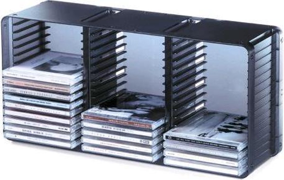 CD Rek / CD opbergrek Domino voor 45 CDs, stapelbaar en koppelbaar met o.a. DVD  rek... | bol.com
