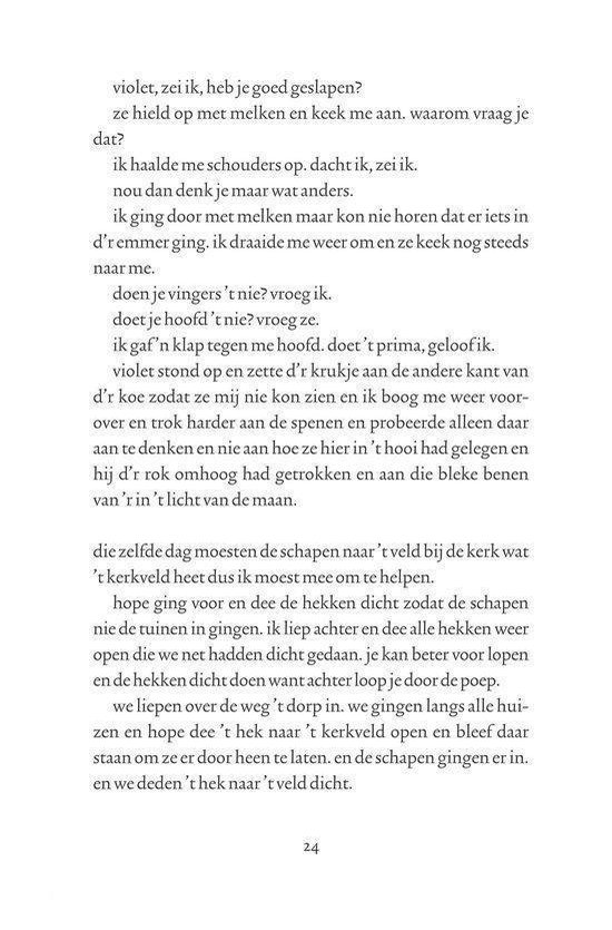 Een pagina uit een Nederlands boek met tekst. De tekst is gedrukt in zwart op wit papier.