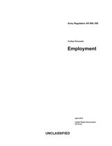 Army Regulation AR 690-300 Civilian Personnel Employment April 2019