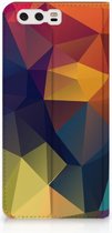 Huawei P10 Plus Standcase Hoesje Design Polygon Color