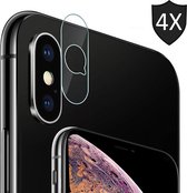 4x Camera Lens Screenprotector voor Apple iPhone Xs Max Glazen Gehard | Case Friendly | Tempered Glass - van iCall