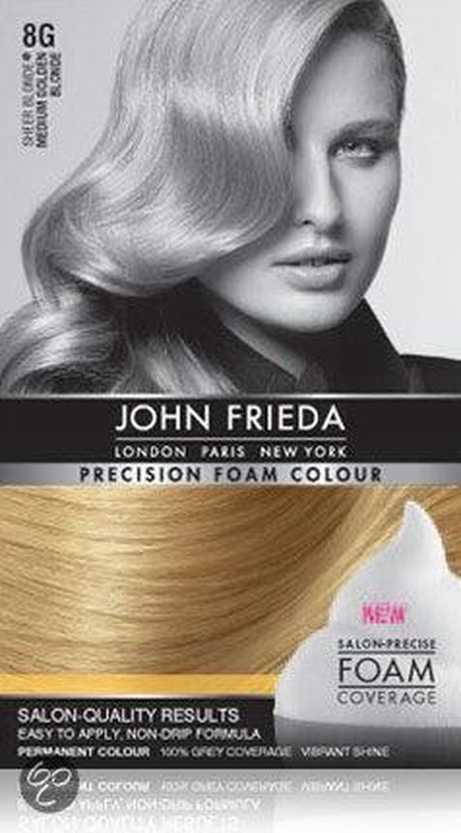 taart De layout Kwade trouw John Frieda Precision Foam Colour 8G Medium Golden Blond | bol.com