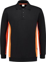 Tricorp 302003 Polosweater Bicolor Zwart/Oranje maat XL