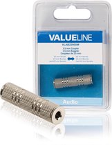Valueline audiokoppelstuk 3,5 mm female - female metaal