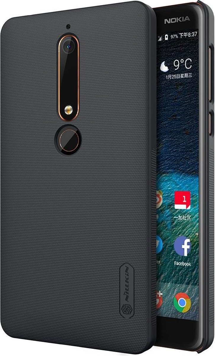 Nillkin Zwart Frosted Shield hardcase hoesje Nokia 6 (2018)