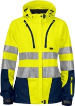 Projob 6423 Dames Softshell jas Geel/Marineblauw maat XXXL