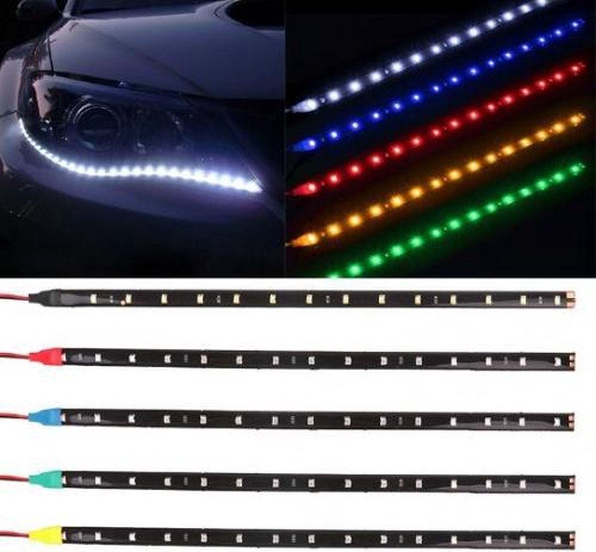 Auto decoratieve LED Strip set Geel
