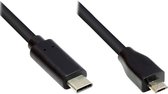 GC-M0123 - 2 m - Micro-USB B - USB C - USB 2.0 - 480 Mbit/s - Black