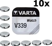 10 Stuks - Varta V339 11mAh 1.55V knoopcel batterij