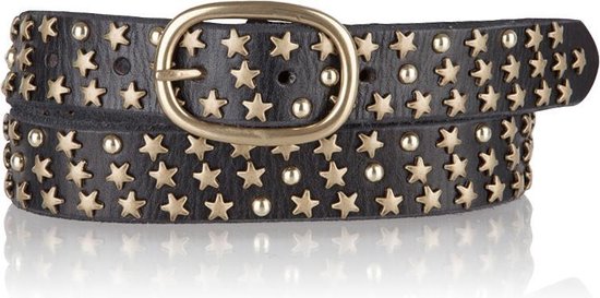 Cowboysbag - Riemen - Belt 309033 - Black-Gold - Maat: 85 | bol.com