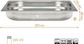 Stoomovenpan 1/3 40mm Profi Line, geperforeerd