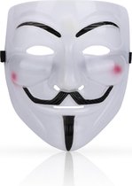 Face Mask Anonymous - Stevig - Wit - Hacker - Verkleden - Masker - Gezichtsmasker - Festival