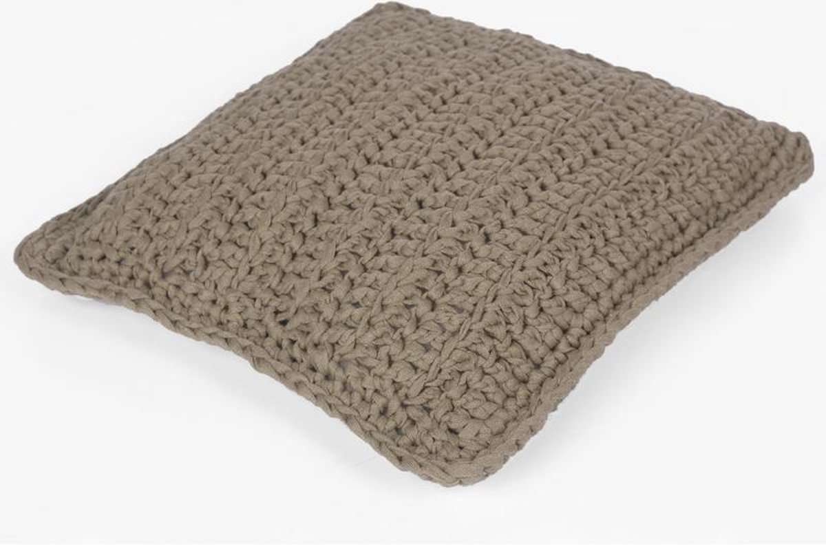 DIY Haakkit RibbonXL Hoooked kussen taupe DIY Haakkit RibbonXL Hoooked kussen taupe