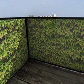 Villa Madelief | Balkonscherm Klimop | 100x300cm | Enkelzijdig | Balkondoek | Balkonafscheiding