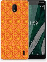 Nokia 1 Plus TPU Hoesje Design Batik Orange