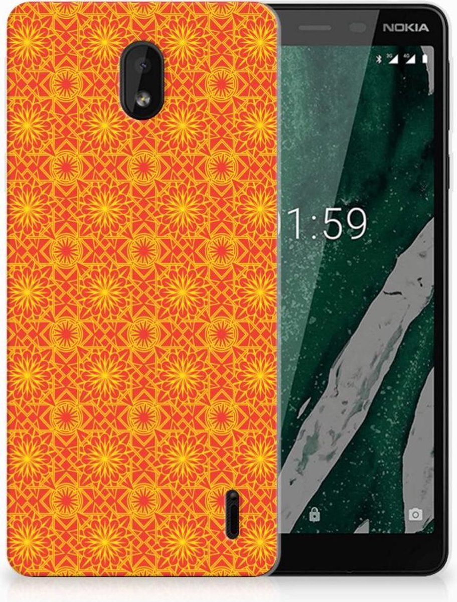Nokia 1 Plus TPU bumper Batik Oranje