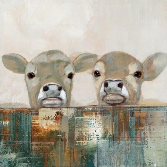 Schilderij landelijke koeien 60x60 | bol.com