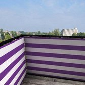 Balkonscherm gestreept paars - BalkonschermenGestreept - Vinyl - 150x90cm Enkelzijdig