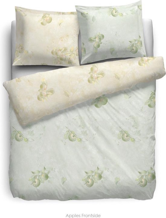 Housse de couette HNL Velvet Touch Apples - 155x220 + 80x80 cm - Vert menthe