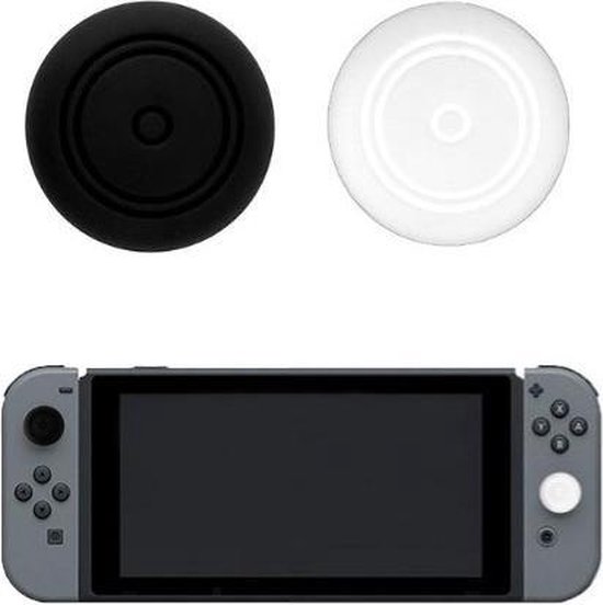 Controller Thumbgrips - Thumb Grip Cap - Thumbsticks - Thumb Grips geschikt voor Nintendo Switch - Combinatie Set van Zwart/Wit