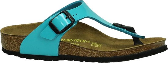 Birkenstock Gizeh Shiny Snake slippers blauw - Maat 38 | bol.com